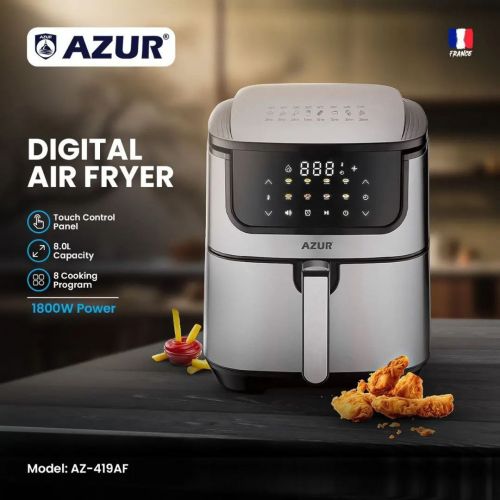 سرخ‌کن بدون روغن دیجیتال آزور مدل AZ-419AF – توان 1800 وات و کنترل لمسی