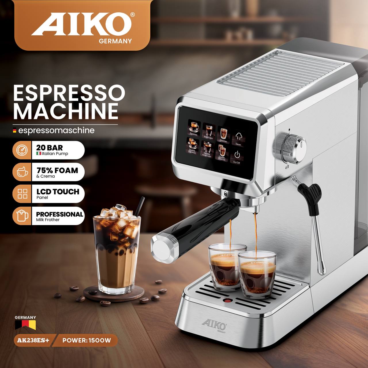 اسپرسوساز AK238ES Plus