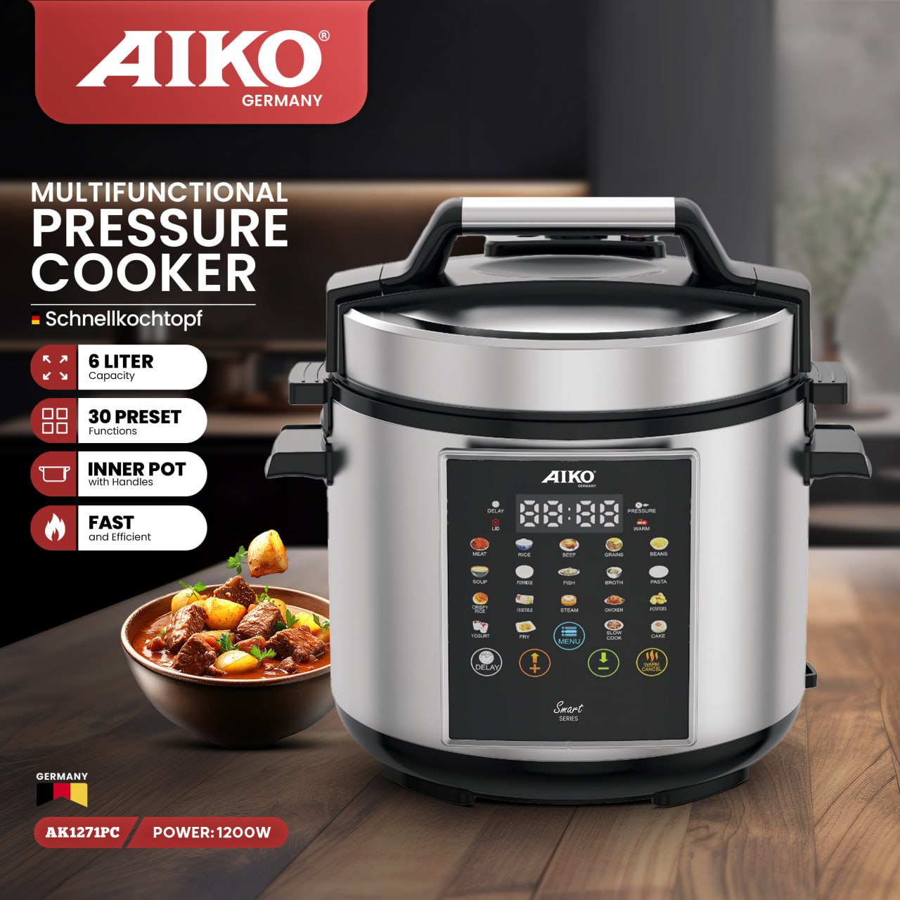 پلوپز چند کاره آیکو مدل AK1271PC